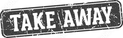 take away rectangular sign. take away stamp