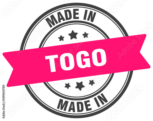 Made in Togo round sign. Made in Togo stamp.