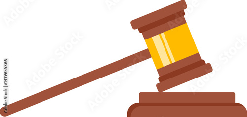 Illustration of Gavel Illustration Justice, Law, and Legal Concepts