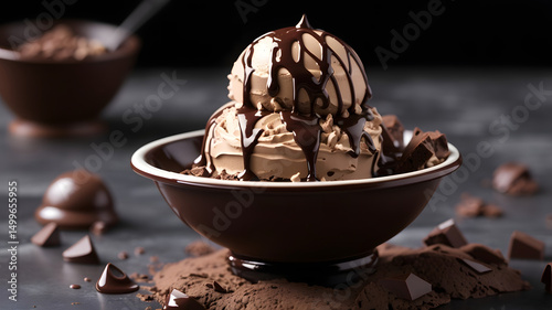 ice cream with chocolate