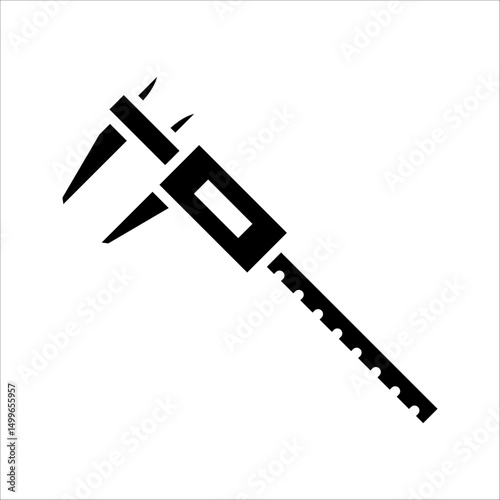 caliperi Icon Symbol isolated wh kground. vector illustration. color editable.
