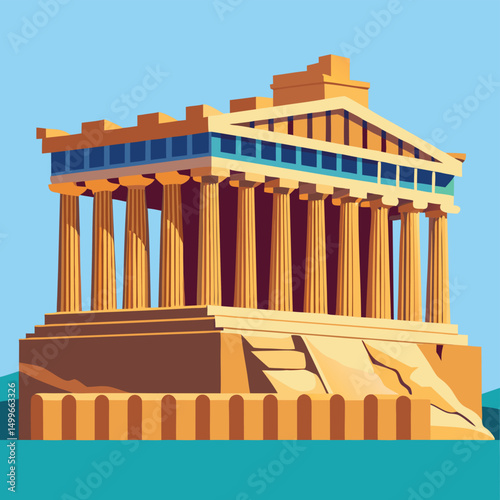 The acropolis of athens with its ancient ruins and history