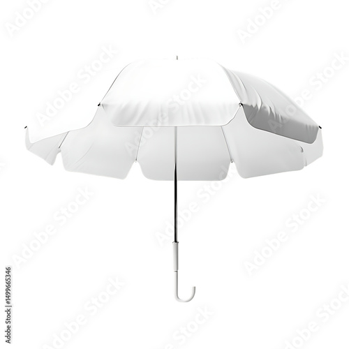 High Tech Compact Beach Umbrella with a Futuristic Design Isolated on Transparent Background