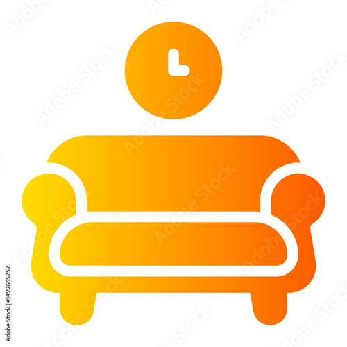 sofa gradient icon