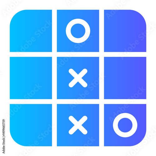 tic tac toe gradient icon