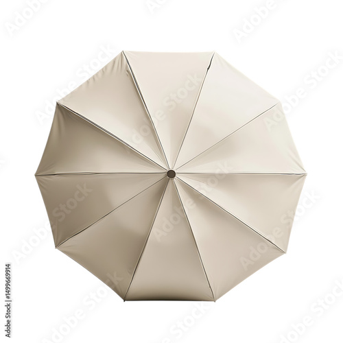 Minimalist Compact Beach Umbrella with a Sleek Design Isolated on Transparent Background