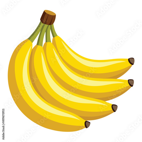 a bunch of bananas with smooth yellow skin and freshness