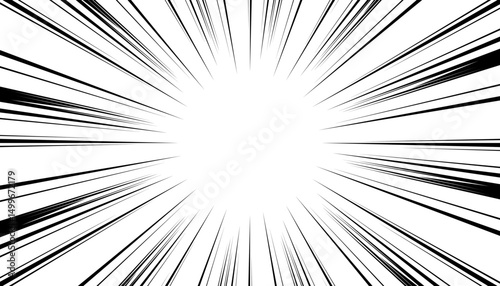 manga comic background with halftone flash and circle texture. black and white vector illustration