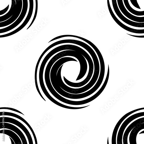 Spiral shapes seamless pattern