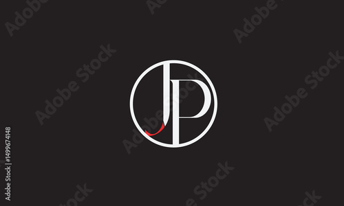 JP, PJ , J , P , Abstract Letters Logo Monogram	