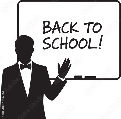 Students with Backpacks Walking to School

Back to School Supplies Silhouette Set

School Bus Arrival Vector Scene

First Day of School Silhouette Design

Teacher Welcoming Students Vector Art