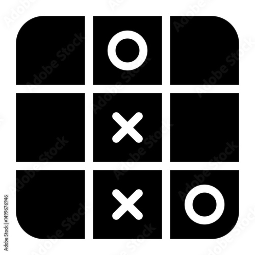 tic tac toe glyph icon