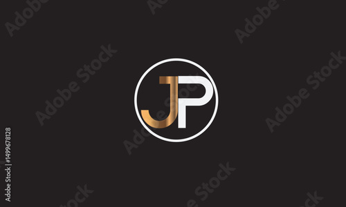 JP, PJ , J , P , Abstract Letters Logo Monogram	