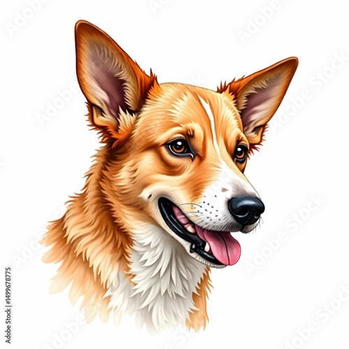 Hand painted watercolor national dog day illustration