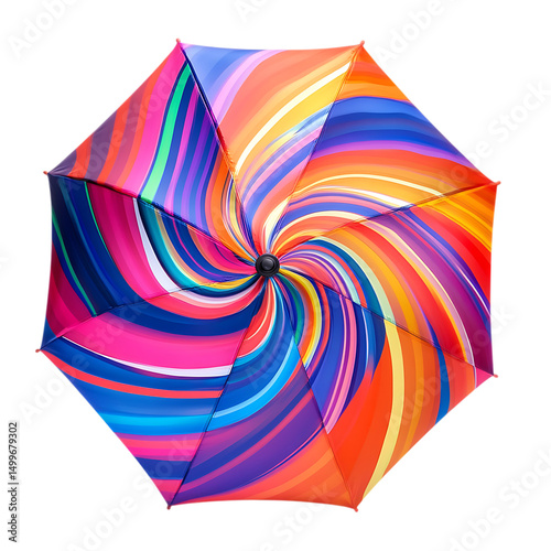 High Tech Compact Beach Umbrella with a Dynamic Abs Isolated on Transparent Background