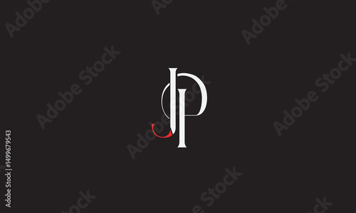 JP, PJ , J , P , Abstract Letters Logo Monogram	