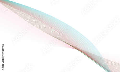 Abstract backdrop with colorful wave gradient lines on white background. Vector illustration.Wave with lines created using blend tool.