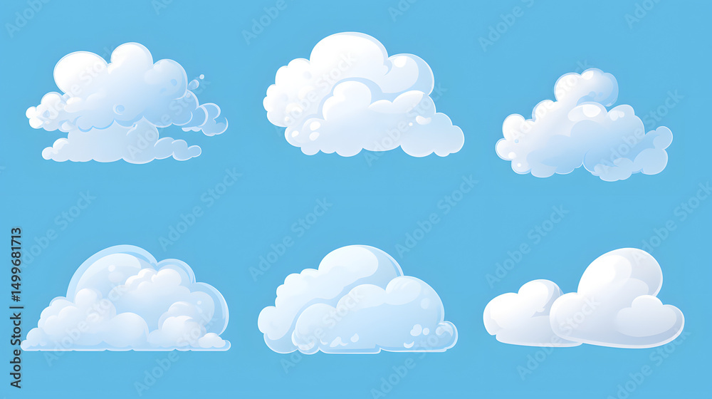 Beautiful white soft clouds on blue sky background for natural landscapes Beautiful white soft clouds on blue sky background for natural landscapes
