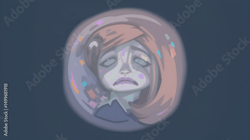 Regretful icon vector image. Can be used for Human Emotions.