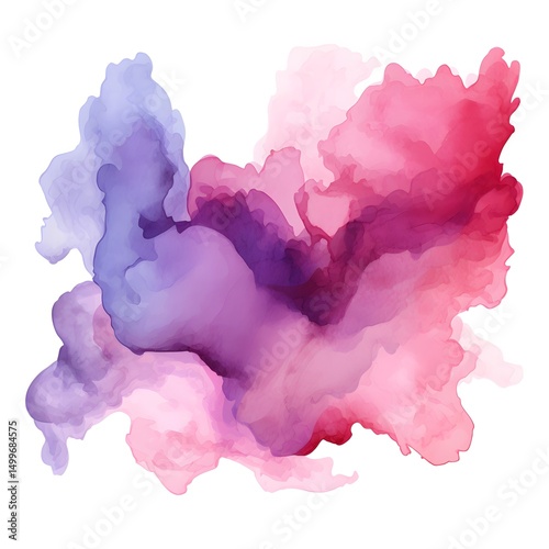 Elegant Abstract Purple and Pink Pastel Watercolor Stain for Designs
