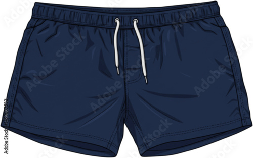 Vector set of illustration of men's swimming trunks

