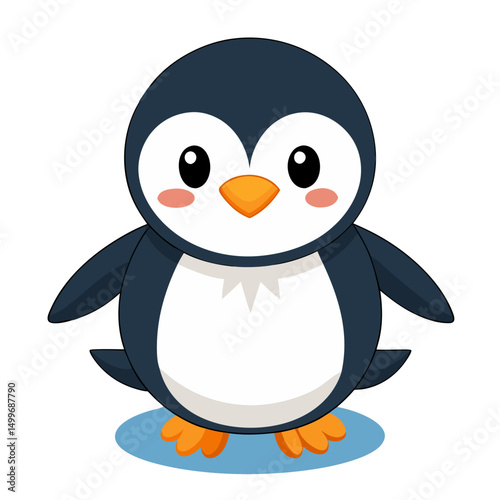 penguin on a snow