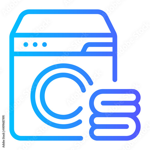 laundry service gradient icon