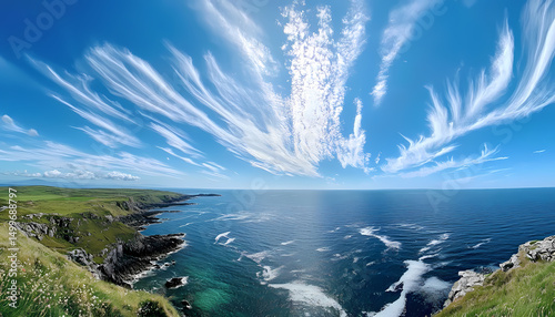 Stunning Coastal Landscape with Dramatic Sky photo