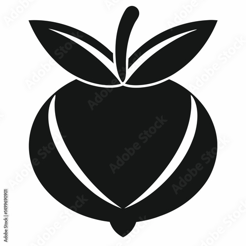 Konjac Silhouette icon on white background