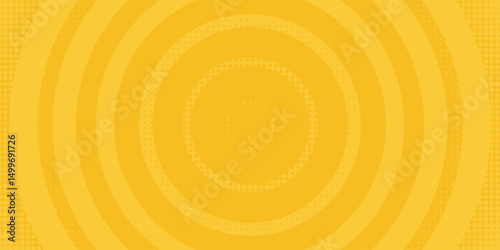 Spiral line. Yellow halftone pattern. Abstract vector illustration
