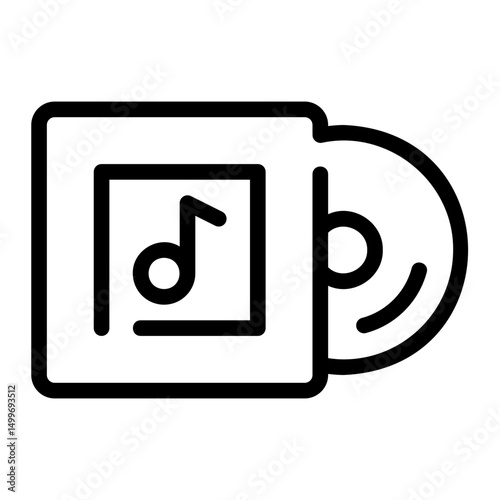 compact disc line icon