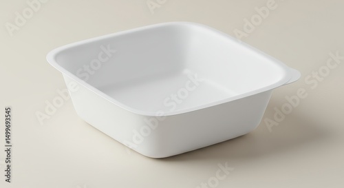 White Square Food Container  Clean, Simple Packaging for Your Products
