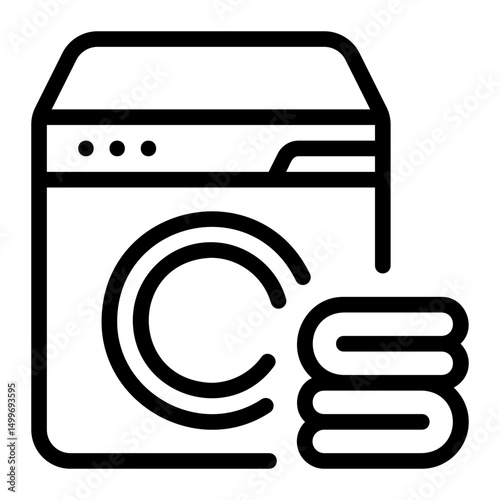 laundry service line icon