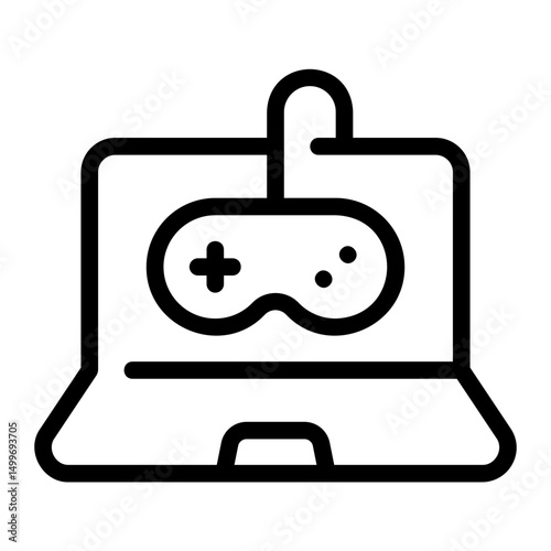 video controller line icon