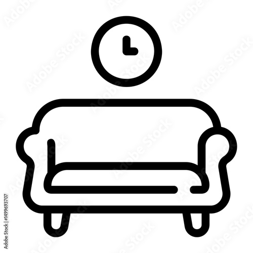 sofa line icon