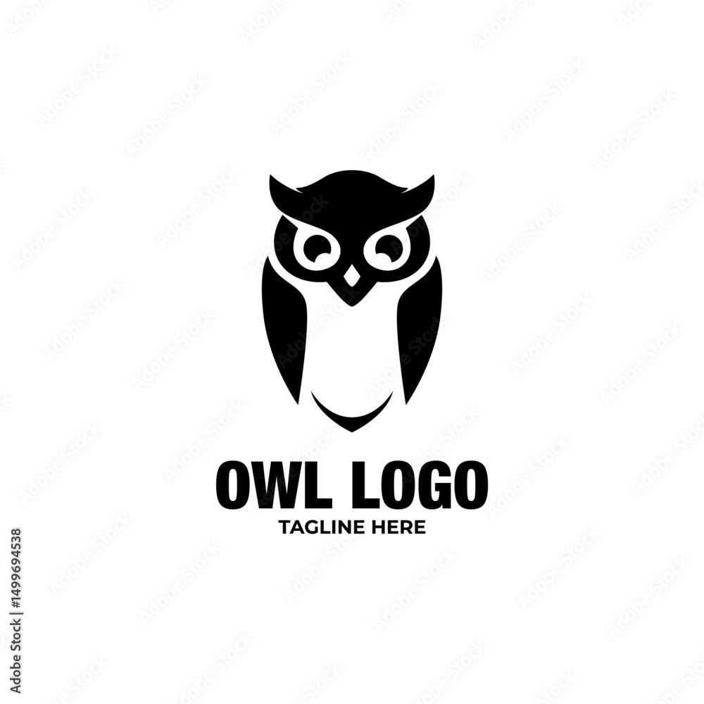 Fototapeta premium simple owl vector logo design