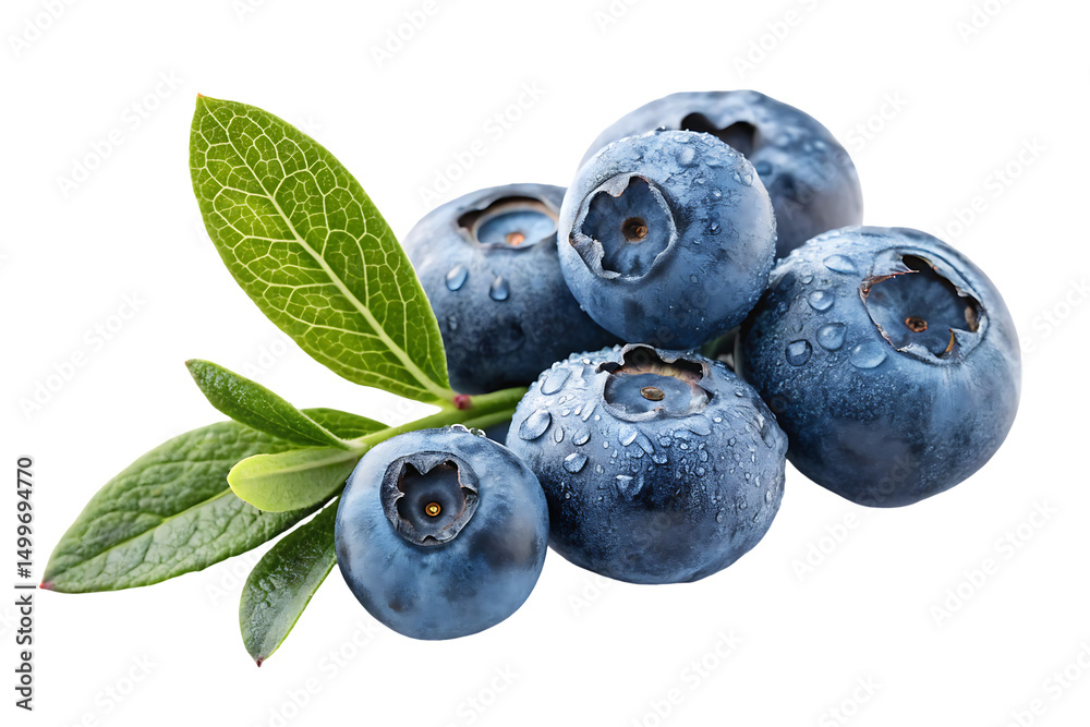 Fototapeta premium blueberries with leaves