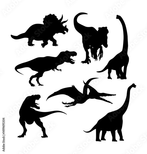 dinosaur silhouette image collection