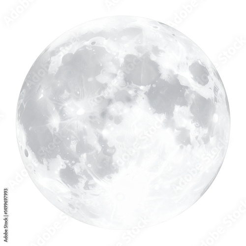 White circle with a watercolor texture, isolated on a transparent background PNG