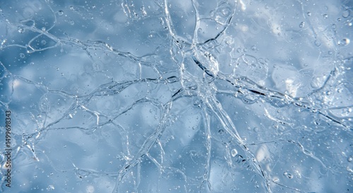 Abstract Ice Texture Fractured Crystal Background Image