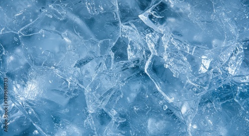 Abstract Blue Ice Texture Cool Background Image