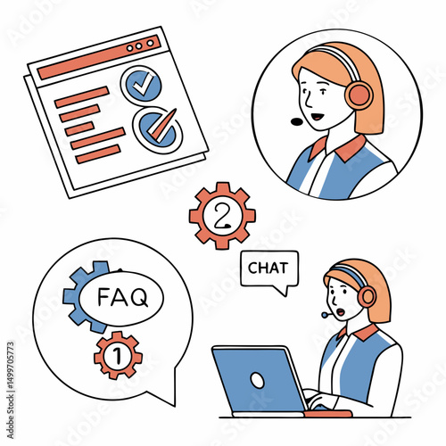 Online customer support faq chat helpdesk agent assistance