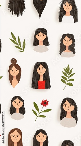 Womens Hairstyles Pattern.