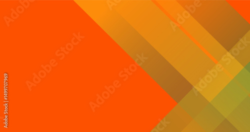 Abstract orange vector illustration with dynamic wave lines and sun light gradient pattern