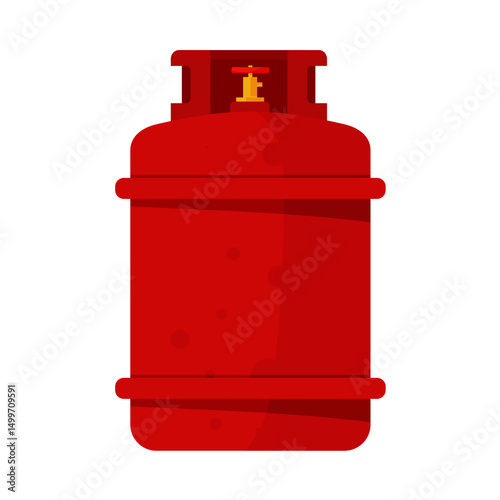 gas cylinder – flat vector illustration