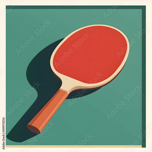 Professional flat vector illustration of ping pong ball sports equipment for sports website design