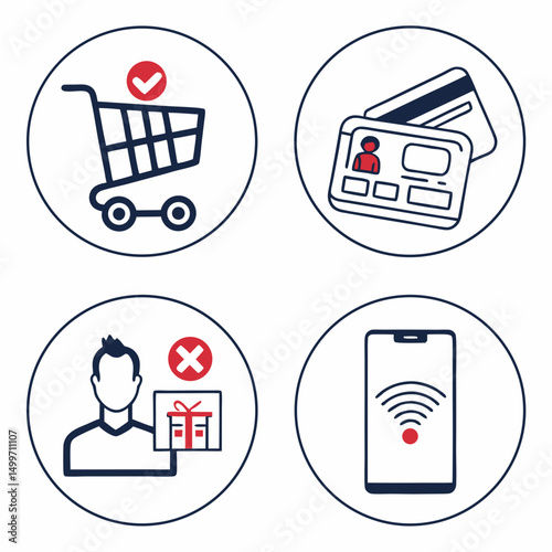 Online shopping security icons safe payment methods