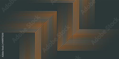 3D black orange techno abstract background overlap layer on dark space with glowing lines decoration. Modern graphic design element arrows style concept for web, poster, flyer, card, or brochure cover