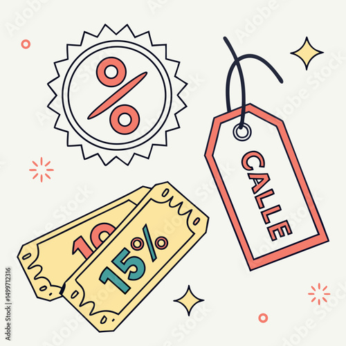 Sale discount offer coupons tickets percentage off promotion