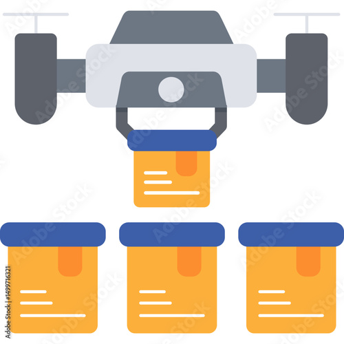 Drone Package Delivery Icon